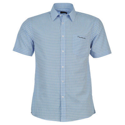 Košile s krátkým rukávem Pierre Cardin, BLUE CHECK | M - 1