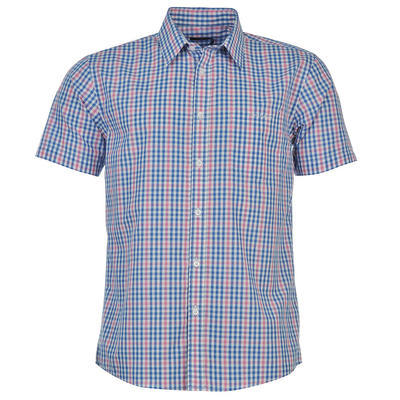 Košile s krátkým rukávem Pierre Cardin, BLUE/PINK CHECK | XXXXL - 1