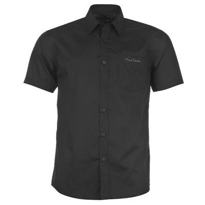 Košile s krátkým rukávem Pierre Cardin, Plain Black | XL - 1